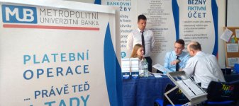 Metropolitní univerzitní banka na veletrhu fiktivních firem v Písku